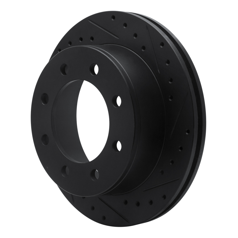 Chevrolet Express 2500 Brake Rotor (1) - Rear Right - R1 Concepts - Drilled & Slotted - Black - `99-`20